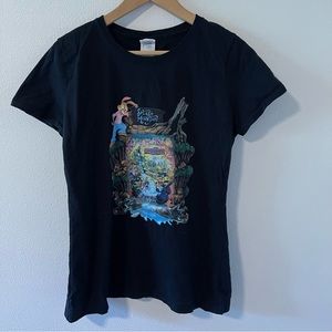 Disney Splash Mountain Fruit of Loom Short Sleeve Crewneck Graphic Tee Black-L